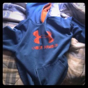 a under armor blue and orange hoodie